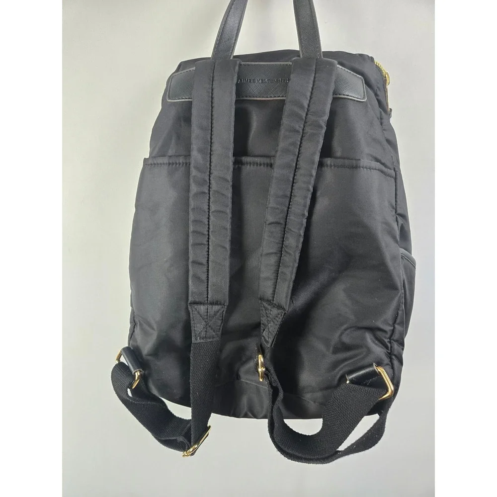 Aimee Kestenberg Backpack Black Nylon Gold Hardware Large Travel Bag